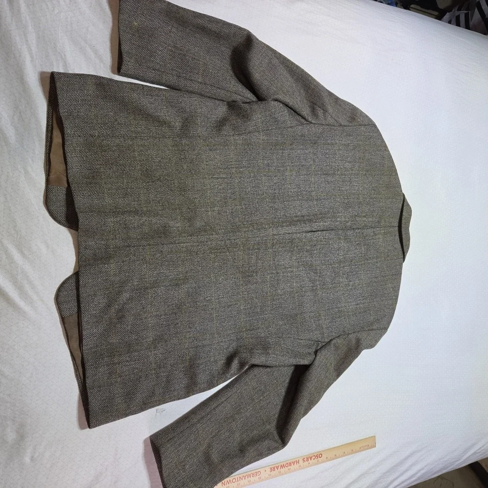 Ralph Lauren Sport Coat Blazer 46R Brown Herringbone Wool Windowpane